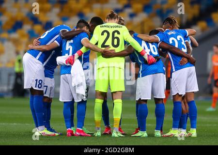 KYIV, UKRAINE - AUGUST 10: Team of KRC Genk during the UEFA Champions League: Third Qualifying Round Leg Two match between Shakhtar Donetsk and KRC Genk at NSK Olimpiejsky on August 10, 2021 in Kyiv, Ukraine (Photo by Andrey Lukatsky/Orange Pictures) Stock Photo