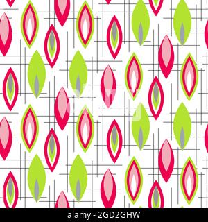 Abstract pattern with elongated ovals. Vector illustration isolated on white background. Stock Vector