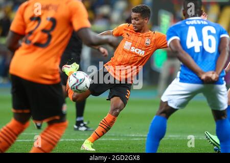 KYIV, UKRAINE - AUGUST 10: Pedrinho of Shakhtar Donetsk during the UEFA Champions League: Third Qualifying Round Leg Two match between Shakhtar Donetsk and KRC Genk at NSK Olimpiejsky on August 10, 2021 in Kyiv, Ukraine (Photo by Andrey Lukatsky/Orange Pictures) Stock Photo