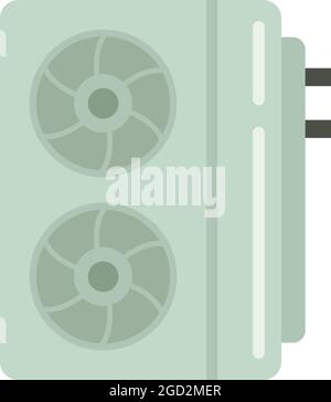 Industrial air conditioner icon. Flat illustration of industrial air conditioner vector icon isolated on white background Stock Vector