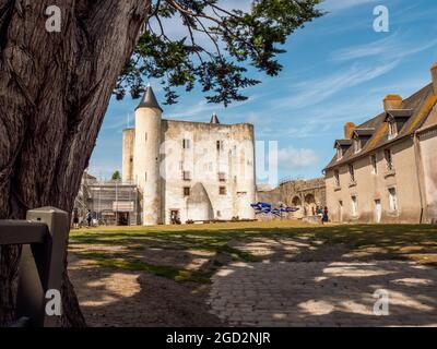 NOIRMOUTIER, France, August 2021: Medieval castle Noirmoutier en l'Ile in the Pays de la Loire region of western France Stock Photo