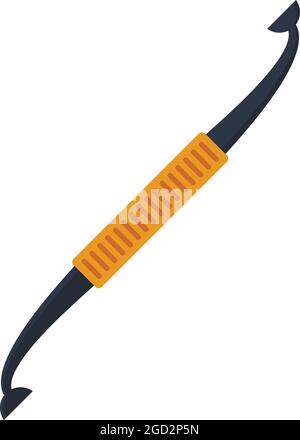 Dentist silicone tool icon. Flat illustration of dentist silicone tool vector icon isolated on white background Stock Vector