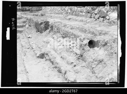 Various subjects of archaeological interest. Pottery aqueduct from Solomon's pools ca. 1920 Stock Photo