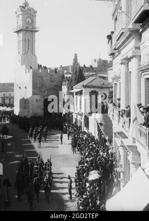 Entry of Field Marshall Allenby in Jerusalem, December 11th, 1917. British troops entering Jaffa Gate Stock Photo