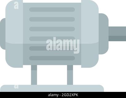 Electric motor icon. Flat illustration of electric motor vector icon isolated on white background Stock Vector