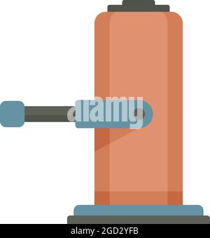 Lifter jack-screw icon. Flat illustration of lifter jack-screw vector icon isolated on white background Stock Vector