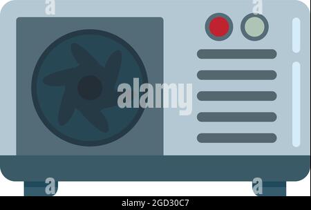 Commercial air conditioner icon. Flat illustration of commercial air conditioner vector icon isolated on white background Stock Vector