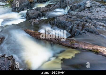 Upper and Lower Cordova falls Havelock Bethuen Ontario Canada in summer Stock Photo