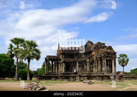 Cambodia Krong Siem Reap Angkor Wat - Southern Library Stock Photo