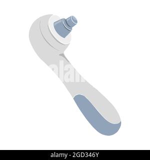 Vacuum skin cleanser tool, electronic device for blackhead removing, pore cleaner vector illustration isolated on white background Stock Vector