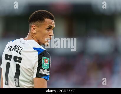 Derby, UK. 10th Aug, 2021. Ravel Morrison of Derby County during the Carabao Cup match between Derby County and Salford City at the Ipro Stadium, Derby, England on 10 August 2021. Photo by Andy Rowland. Credit: PRiME Media Images/Alamy Live News Stock Photo