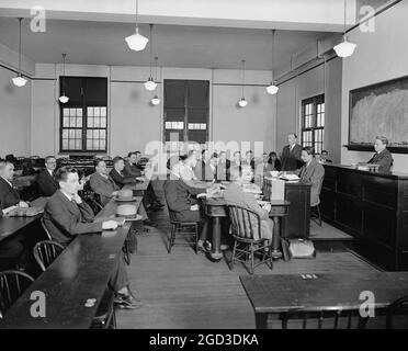 George Washington University class room, [Washington, D.C.], unretouched ca.  between 1918 and 1928 Stock Photo