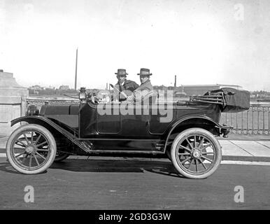 Vintage photo of two men in auto, California ~1910 Vintage photo of two men in auto, California ~1910