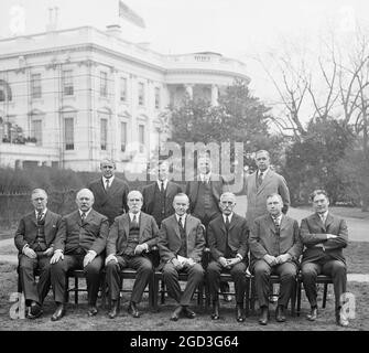 Coolidge Cabinet, [White House, Washington, D.C.]. ca.  between 1910 and 1920 Stock Photo