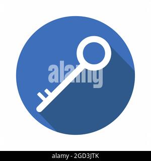 Vector Graphic of Key - Flat Style - simple illustration. Editable stroke. Design template vector.outline style design.Vector graphic illustration Stock Vector