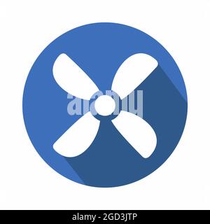 Vector Graphic of Fan - Flat Style - simple illustration. Editable stroke. Design template vector.outline style design.Vector graphic illustration Stock Vector