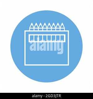 Icon Vector of Color Box - Blue Monochrome Style - simple illustration. Editable stroke. Design template vector.outline style design.Vector graphic il Stock Vector