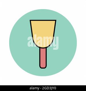 Icon Vector of Wall Plaster Tool - Color Mate Style - simple illustration. Editable stroke. Design template vector.outline style design.Vector graphic Stock Vector