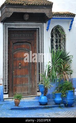 traditional and artisanal door in Morocco Stock Photo