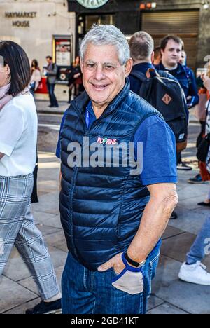 London, UK. 10th Aug, 2021. Cameron Mackintosh attends the Press Night for 'The Windsors: Endgame' at the Prince of Wales Theatre in London. (Photo by Brett Cove/SOPA Images/Sipa USA) Credit: Sipa USA/Alamy Live News Stock Photo