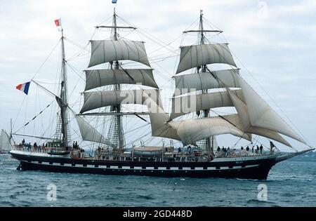 FINISTERE (29) BRITTANY, BREST 92, THE BELEM, FRENCH THREE-MASTED SHIP, FRANCE Stock Photo