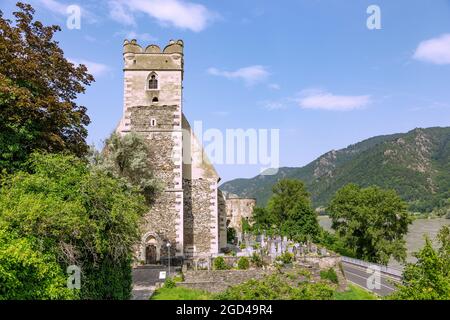 geography / travel, Austria, Vienna, Weissenkirchen in the Wachau, fortified church St. Michael, ADDITIONAL-RIGHTS-CLEARANCE-INFO-NOT-AVAILABLE Stock Photo