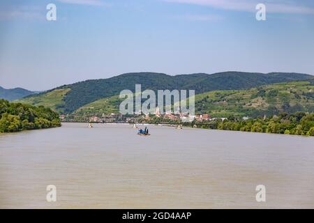 geography / travel, Austria, Vienna, Donaublick at cream, stone at the Danube, ADDITIONAL-RIGHTS-CLEARANCE-INFO-NOT-AVAILABLE Stock Photo