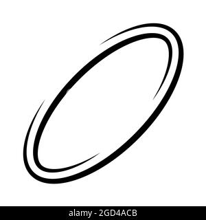 Letter o zero ring planet saturn swoosh oval icon vector logo template illustration Stock Vector