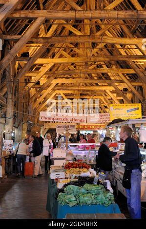 FRANCE, CALVADOS (14) NORMANDY, DIVES-SUR-MER, THE COVERED MARKET Stock Photo