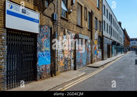 Fashion Street, City of London, England - 17 July 2021 Stock Photo
