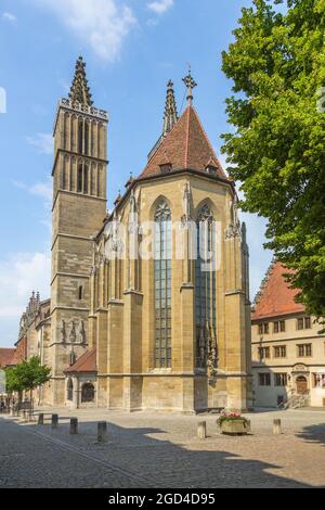 geography / travel, Germany, Bavaria, Rothenburg ob der Tauber, St. James' Church, ADDITIONAL-RIGHTS-CLEARANCE-INFO-NOT-AVAILABLE Stock Photo