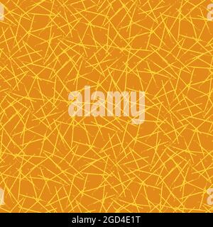 A yellow orange crackling seamless vector pattern Stock Vector