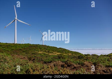 geography / travel, Portugal, Madeira, Paul da Serra, wind wheel, ADDITIONAL-RIGHTS-CLEARANCE-INFO-NOT-AVAILABLE Stock Photo