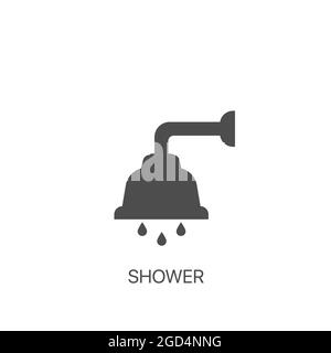 Shower vector icon. Shower icon page symbol for your web site design Stock Vector