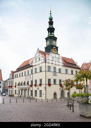 geography / travel, Germany, Saxony, Saxon Switzerland, Pirna, old town, city hall, ADDITIONAL-RIGHTS-CLEARANCE-INFO-NOT-AVAILABLE Stock Photo