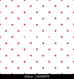 A strawberry polka dots seamless vector pattern Stock Vector