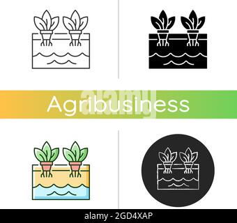 Hydroponics icon Stock Vector