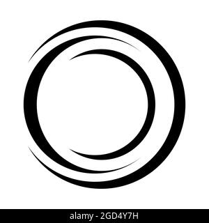 Round Logo Lens Sign Vector Sketch Lens Tattoo Stock Vector