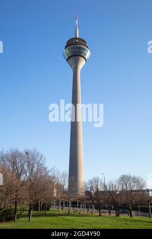 geography / travel, Germany, North Rhine-Westphalia, Duesseldorf, Rheinturm, ADDITIONAL-RIGHTS-CLEARANCE-INFO-NOT-AVAILABLE Stock Photo