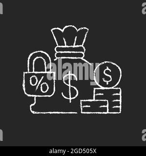 Fixed deposit white linear icon for dark theme Stock Vector Image & Art ...