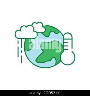 Climate action color icon. Corporate social responsibility. Sustainable Development Goals. SDG sign. Pictogram for ad, web, mobile app. UI UX design e Stock Vector