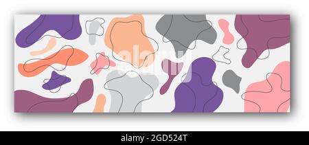 abstract pattern of organic shapes in modern colors for textures, textiles, and simple backgrounds. Flat style Stock Vector