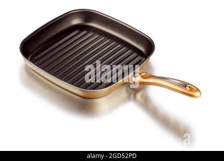 square grill pan with clipping path Stock Photo