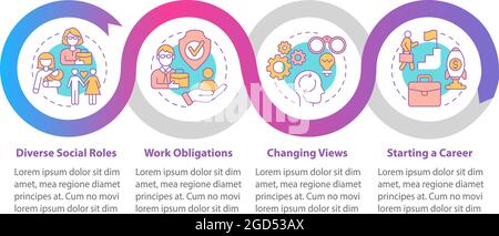 Starting a career vector infographic template Stock Vector