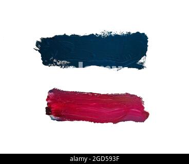 Watercolor paint design strokes banners set isolated on white background Stock Photo
