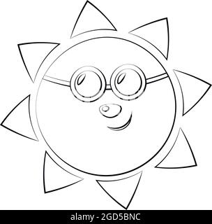 notebooks clipart black and white sun