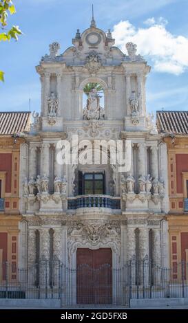 The Palace of San Telmo Seville, Spain. Seat of the presidency of the Andalusian Regional Government Stock Photo