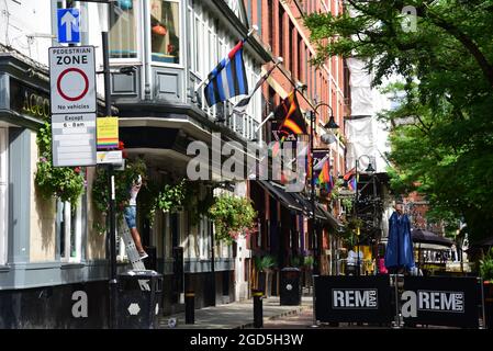 Manchester Gay Village Stock Photo