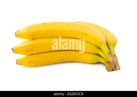 Banana, bananas in horizontal position on a white background Stock Photo