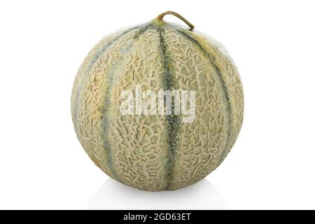 Melon. Whole melon on a white background Stock Photo